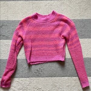 Zara Vibrant Pink and Orange Knit Sweater